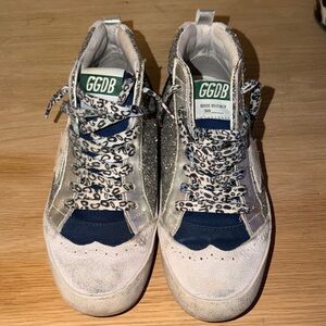 GGDB High-Top Sneakers with Animal Print Laces